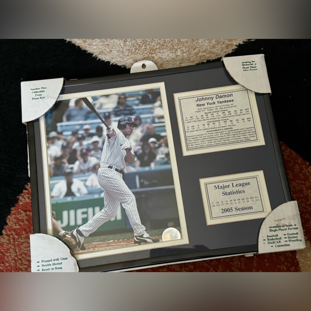 Johnny Damon american league most valuable player plaque